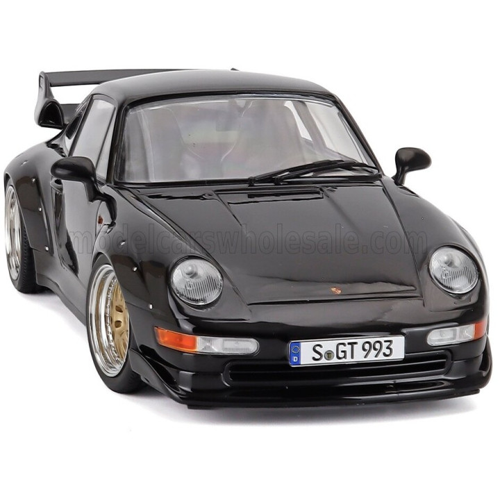 KK SCALE PORSCHE 911 993 GT2 COUPE 1996 - CERCHI BBS - BBS RIMS - BLACK 1/18