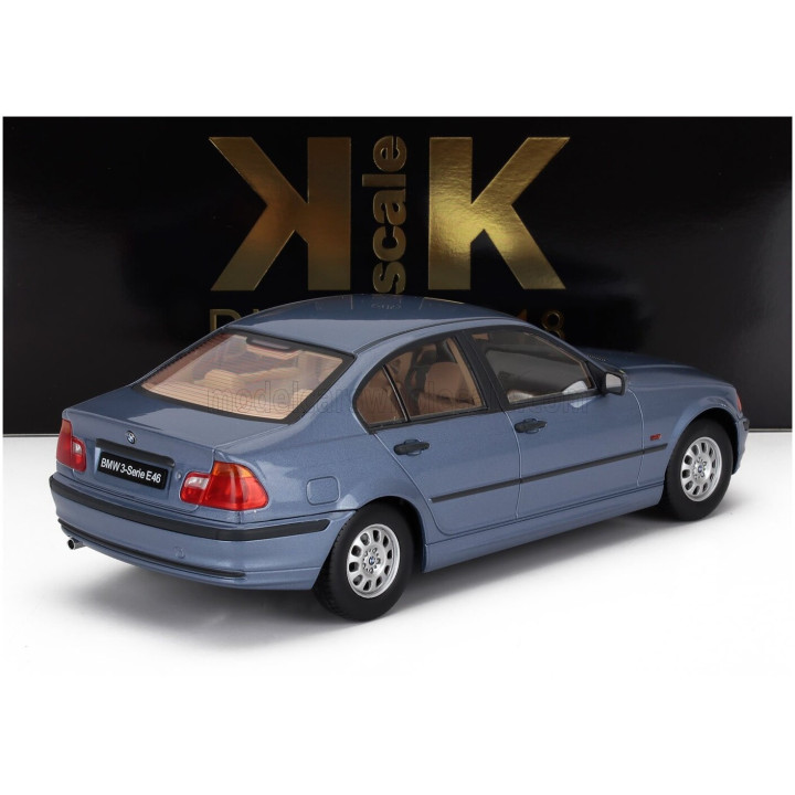 KK SCALE BMW 3-SERIES (E46) 1999 - LIGHT BLUE MET 1/18