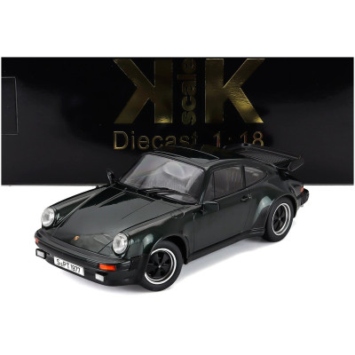 KK SCALE PORSCHE 911 930 3.3L TURBO COUPE 1977 - DARK GREEN 1/18
