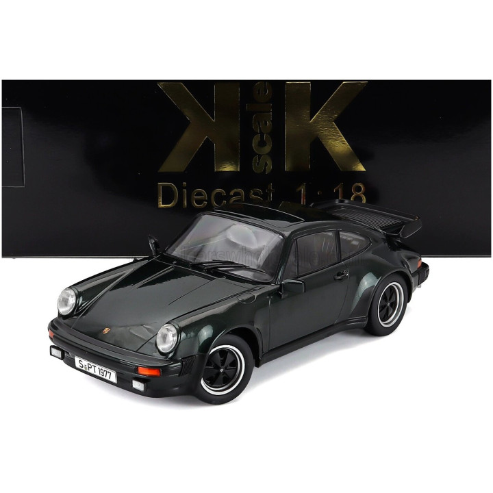 KK SCALE PORSCHE 911 930 3.3L TURBO COUPE 1977 - DARK GREEN 1/18