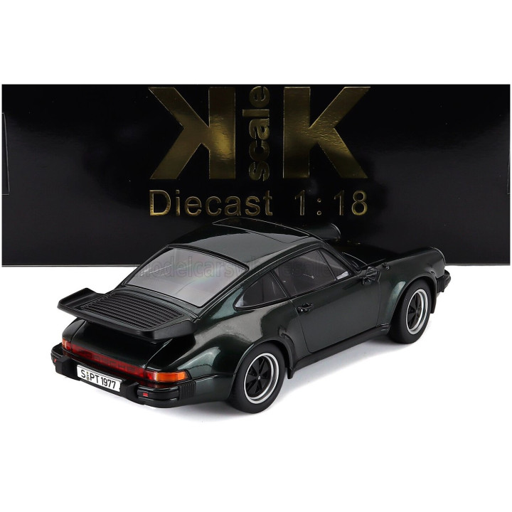 KK SCALE PORSCHE 911 930 3.3L TURBO COUPE 1977 - DARK GREEN 1/18