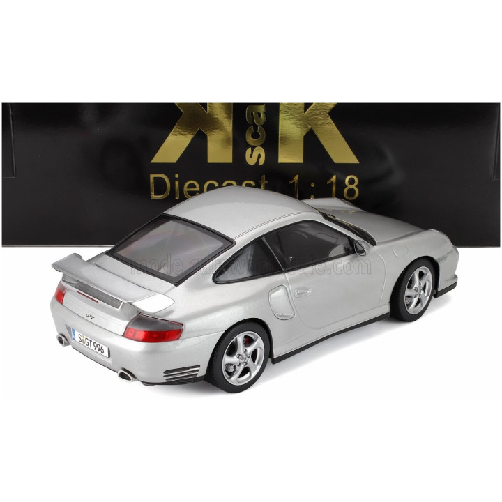 KK SCALE PORSCHE 911 996 GT2 COUPE 2001 - SILVER 1/18
