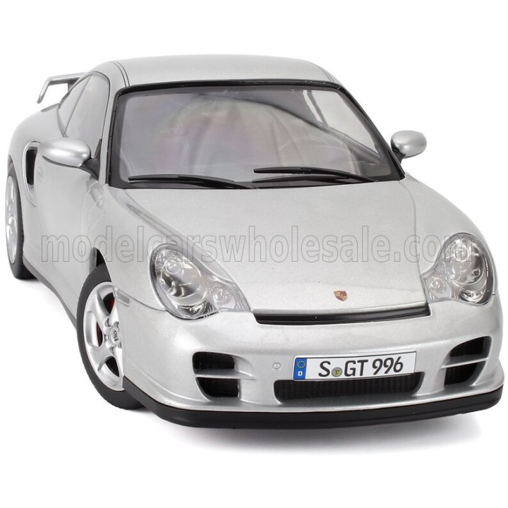 KK SCALE PORSCHE 911 996 GT2 COUPE 2001 - SILVER 1/18