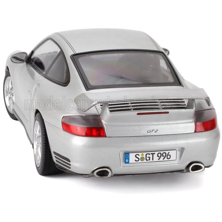 KK SCALE PORSCHE 911 996 GT2 COUPE 2001 - SILVER 1/18
