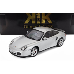 KK SCALE PORSCHE 911 996 TURBO COUPE 2000 - SILVER 1/18