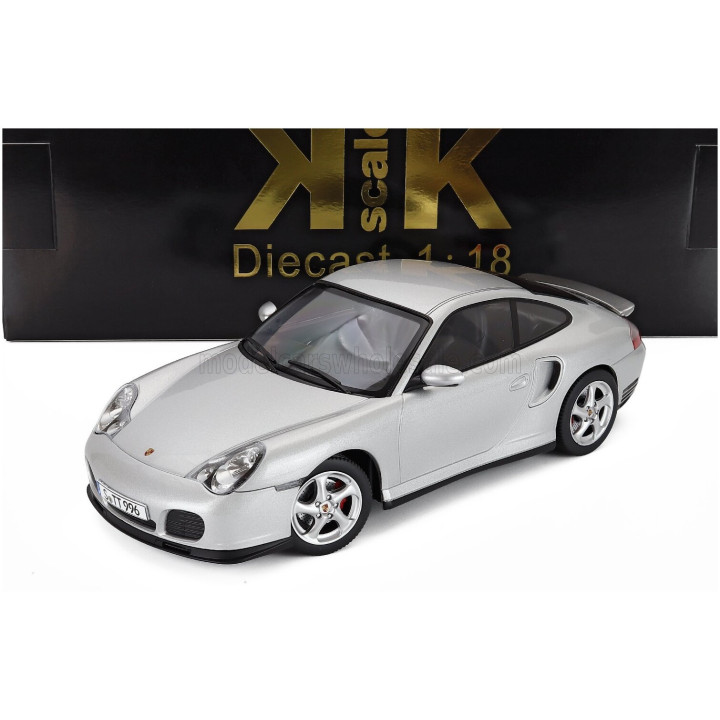 KK SCALE PORSCHE 911 996 TURBO COUPE 2000 - SILVER 1/18