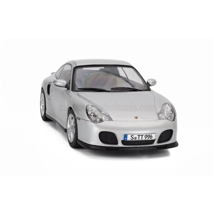 KK SCALE PORSCHE 911 996 TURBO COUPE 2000 - SILVER 1/18
