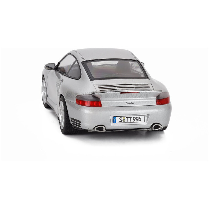 KK SCALE PORSCHE 911 996 TURBO COUPE 2000 - SILVER 1/18