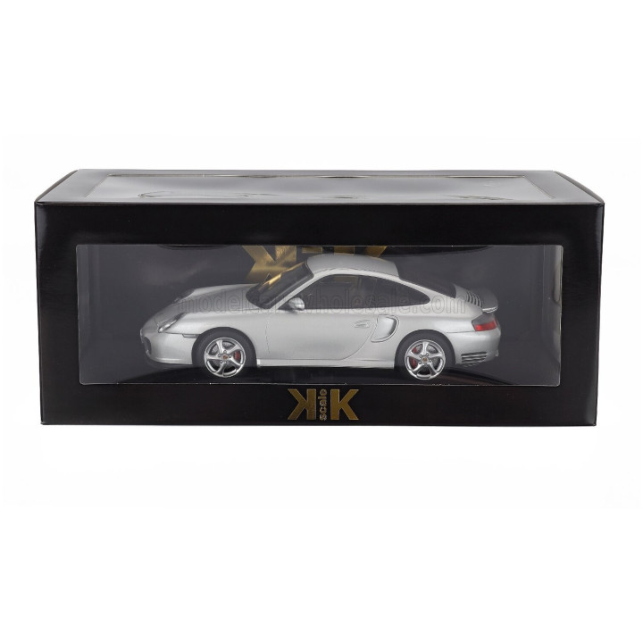 KK SCALE PORSCHE 911 996 TURBO COUPE 2000 - SILVER 1/18