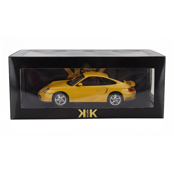 KK SCALE PORSCHE 911 996 TURBO COUPE 2000 - YELLOW 1/18