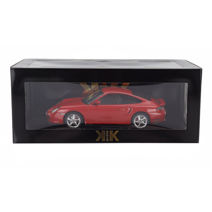 KK SCALE PORSCHE 911 996 TURBO COUPE 2000 - RED 1/18