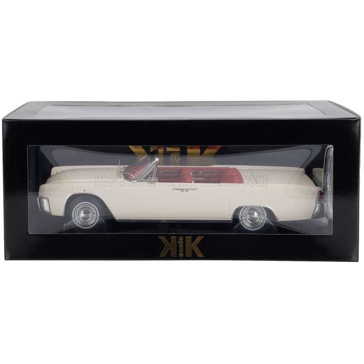 KK SCALE LINCOLN CONTINENTAL CABRIOLET PRESIDENTIAL 1963 JOHN FITZGERALD KENNEDY - WHITE 1/18