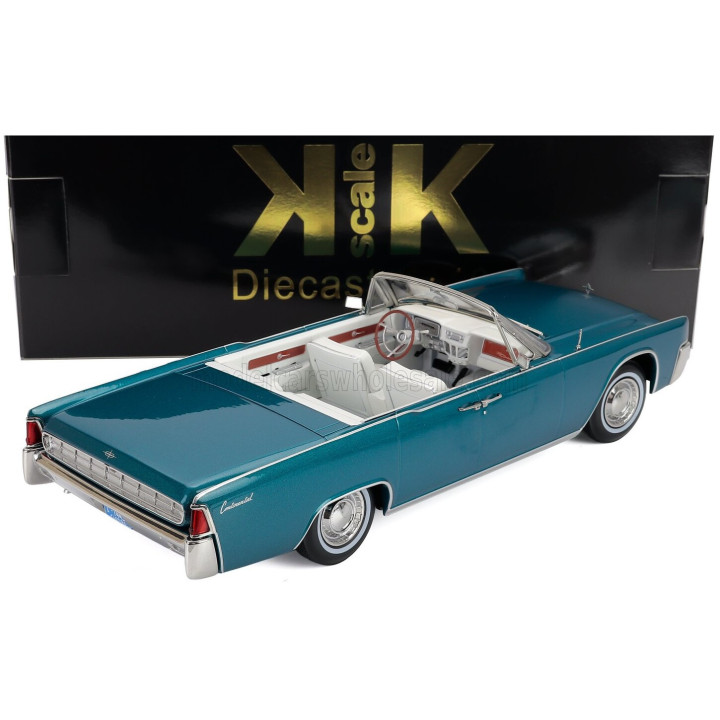 KK SCALE LINCOLN CONTINENTAL CABRIOLET 1963 - TURQUOISE 1/18
