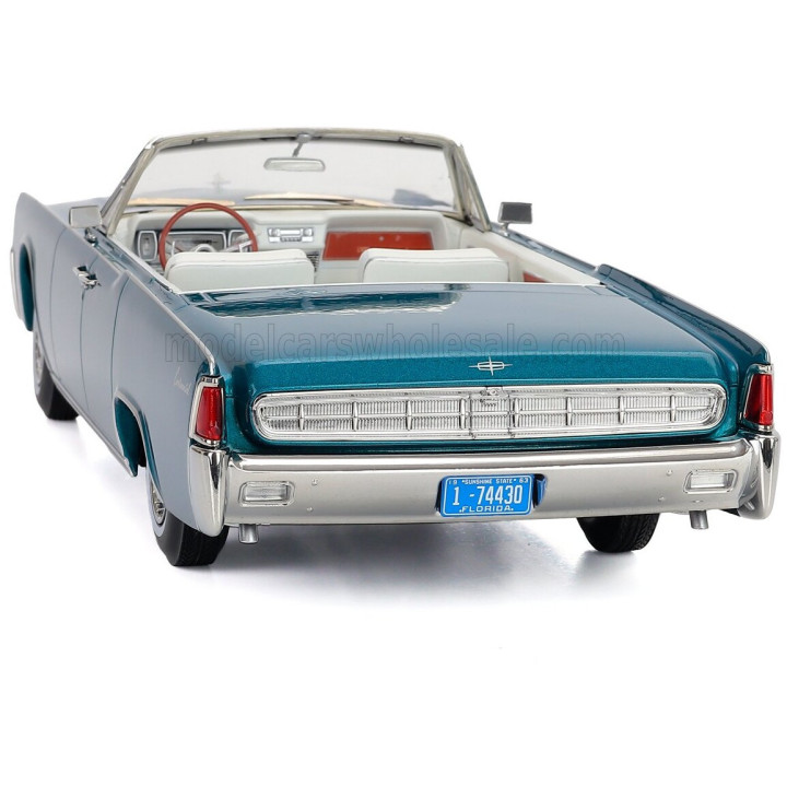 KK SCALE LINCOLN CONTINENTAL CABRIOLET 1963 - TURQUOISE 1/18