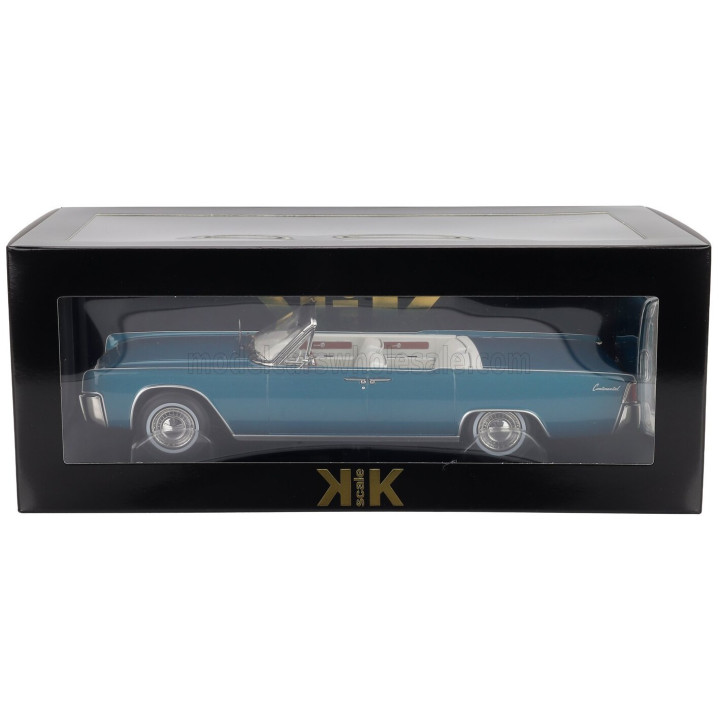 KK SCALE LINCOLN CONTINENTAL CABRIOLET 1963 - TURQUOISE 1/18