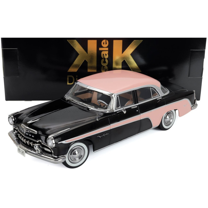 KK SCALE DE SOTO FIREFLITE SEDAN 1955 - BLACK PINK 1/18