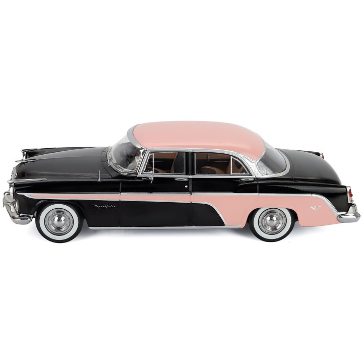 KK SCALE DE SOTO FIREFLITE SEDAN 1955 - BLACK PINK 1/18