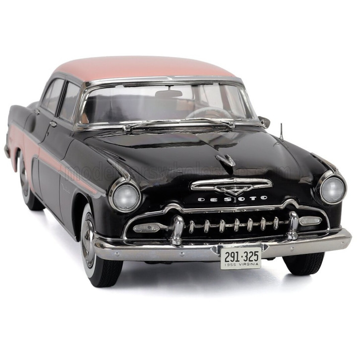 KK SCALE DE SOTO FIREFLITE SEDAN 1955 - BLACK PINK 1/18
