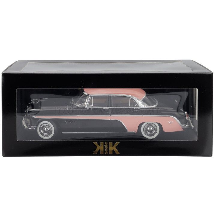 KK SCALE DE SOTO FIREFLITE SEDAN 1955 - BLACK PINK 1/18
