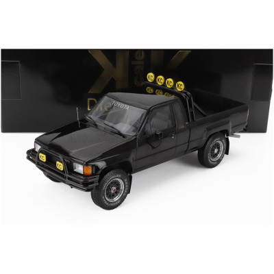 KK SCALE TOYOTA HILUX PICK-UP TRUCK XTRA CAB 4x4 1985 - BLACK 1/18