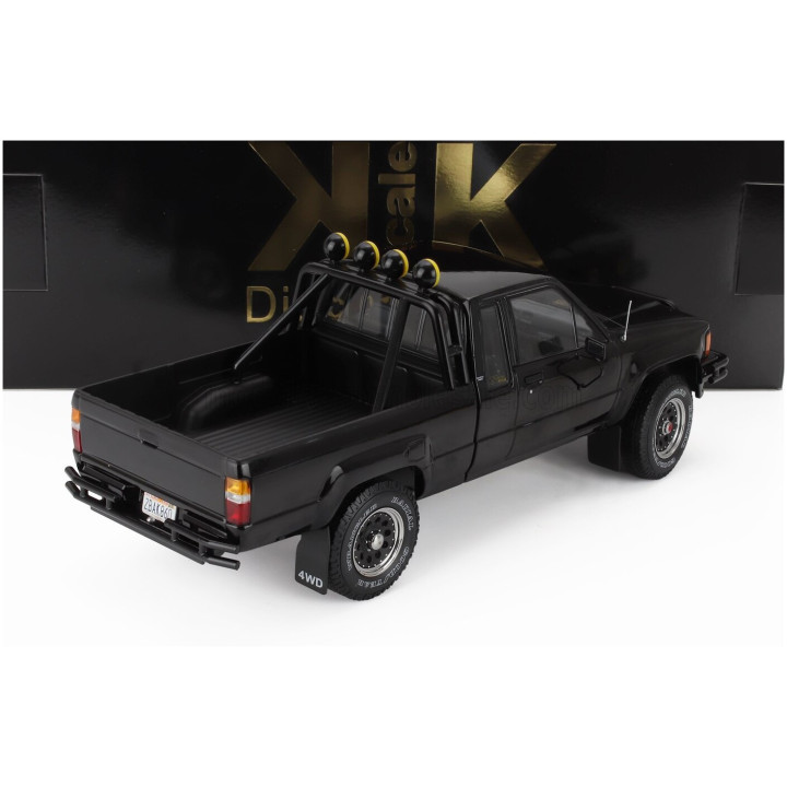KK SCALE TOYOTA HILUX PICK-UP TRUCK XTRA CAB 4x4 1985 - BLACK 1/18