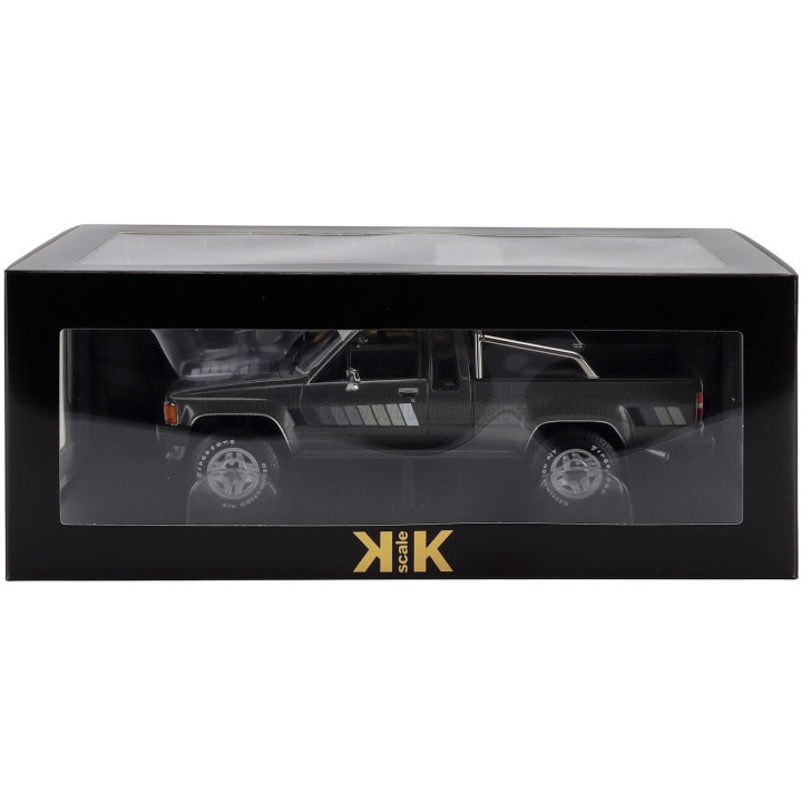 KK SCALE TOYOTA HILUX PICK-UP TRUCK XTRA CAB 4x4 1985 - GREY 1/18