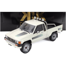 KK SCALE TOYOTA HILUX PICK-UP TRUCK XTRA CAB 4x4 1985 - WHITE 1/18