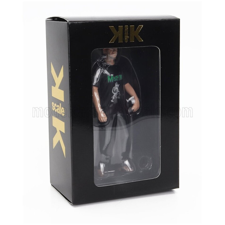 KK SCALE FIGURES KEEK MAN - CAR NOT INCLUDED - BLACK 1/18