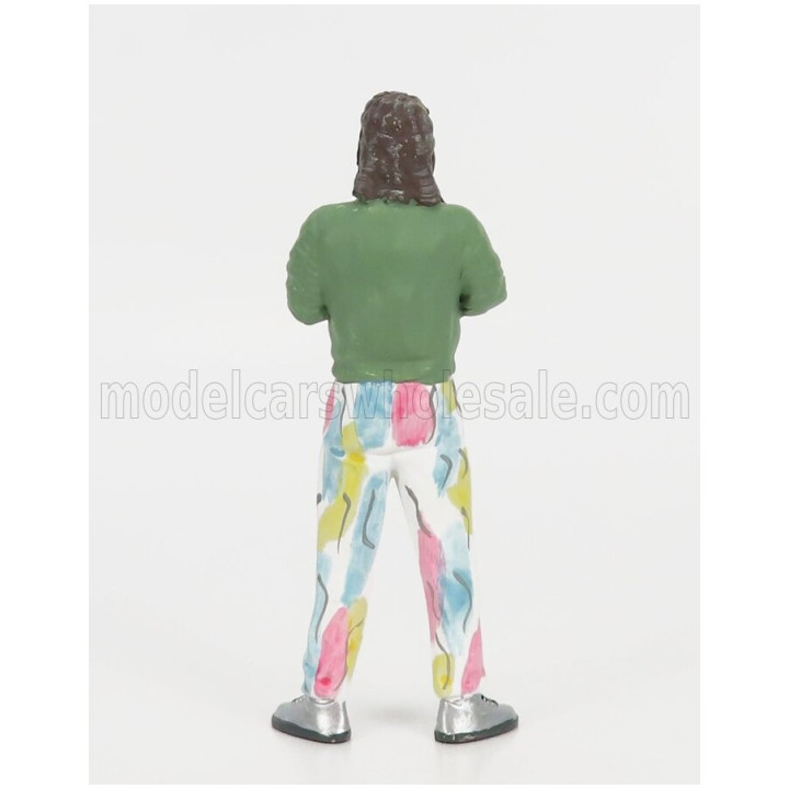 KK SCALE FIGURES KALLE STANDING FOR MERCEDES S-CLASS 500 SEC (C126) COUPE 1987 - GREEN WHITE 1/18