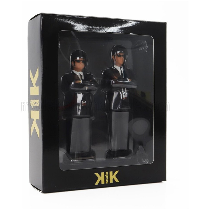 KK SCALE FIGURES SET 2X JAKE AND ELWOOD - BLACK WHITE 1/18