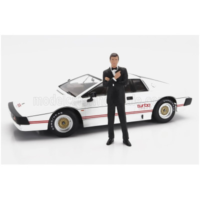 KK SCALE FIGURES JAMES MAN WITH GUN - CAR NOT INCLUDED - BLACK WHITE 1/18