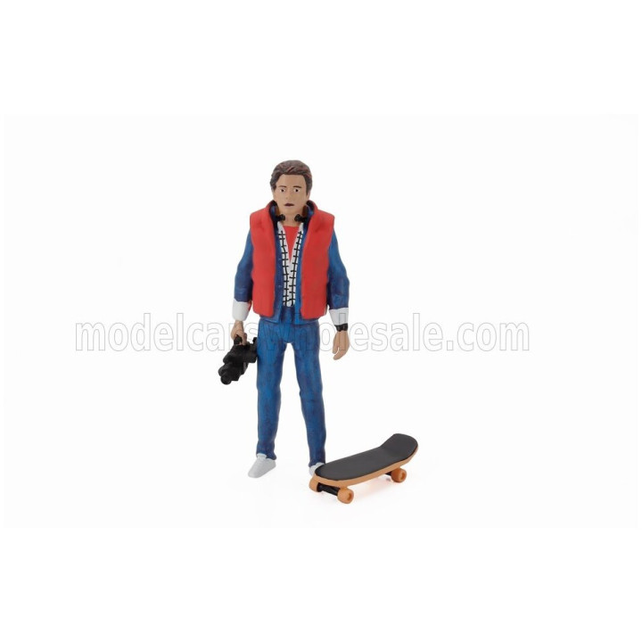 KK SCALE FIGURES MARTY STANDING FOR TOYOTA HILUX PICK-UP TRUCK XTRA CAB 4x4 1985 - BLUE RED 1/18