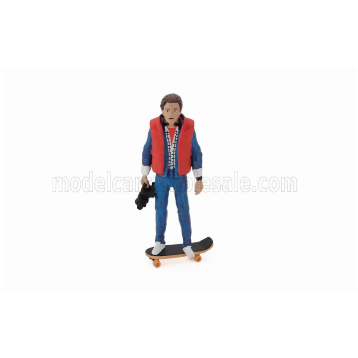 KK SCALE FIGURES MARTY STANDING FOR TOYOTA HILUX PICK-UP TRUCK XTRA CAB 4x4 1985 - BLUE RED 1/18
