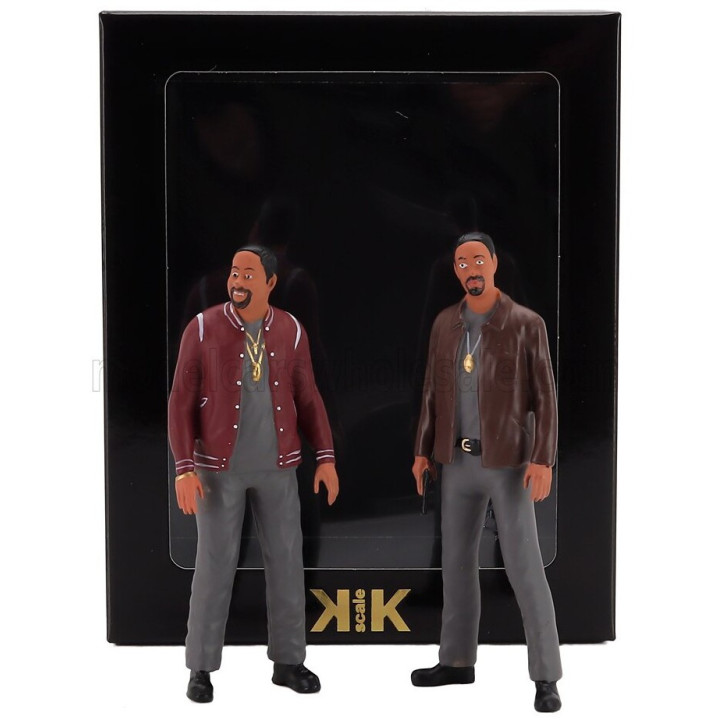 KK SCALE FIGURES MIKE AND MARKUS STANDING FOR LINCOLN CONTINENTAL CABRIOLET 1963 - BROWN RED 1/18