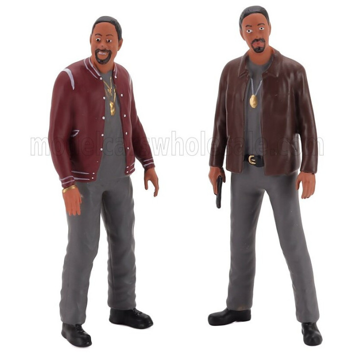 KK SCALE FIGURES MIKE AND MARKUS STANDING FOR LINCOLN CONTINENTAL CABRIOLET 1963 - BROWN RED 1/18