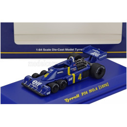 KYOSHO TYRRELL F1 P34 ELF 6-WHEELS N 4 SEASON 1976 PATRICK DEPAILLER - BLUE YELLOW 1/64