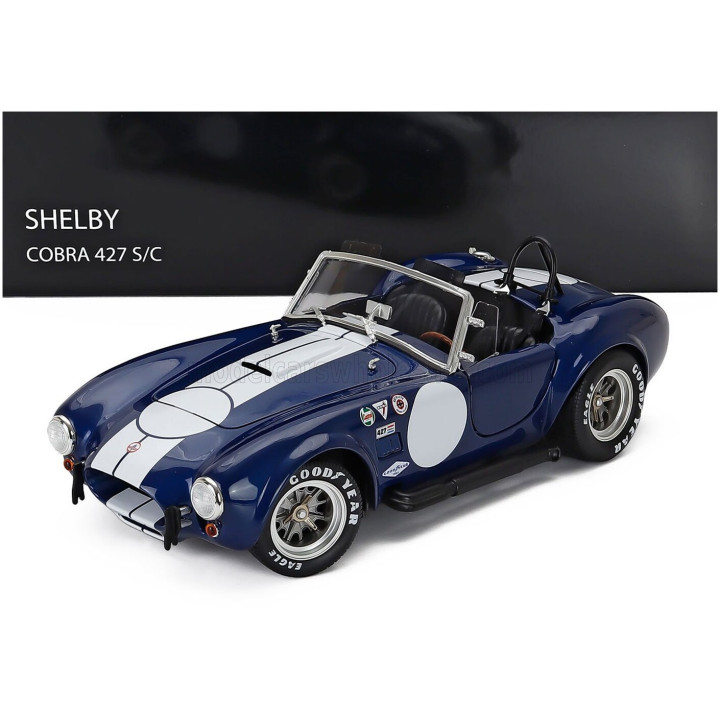 KYOSHO FORD USA SHELBY COBRA 427 S/C SPIDER 1962 - BLUE WHITE 1/18