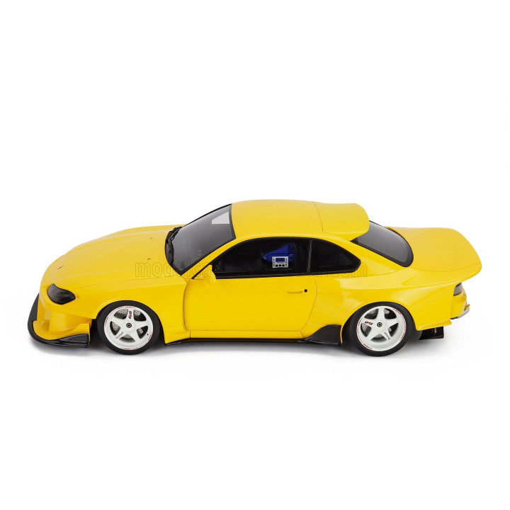 KYOSHO NISSAN SILVIA (S15) KHYZYL SALEEM COUPE 2002 - YELLOW 1/18