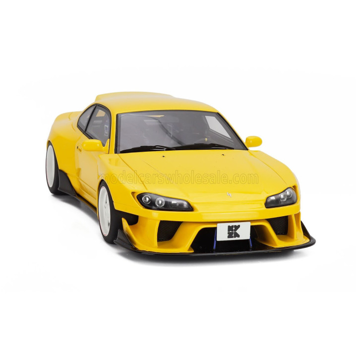 KYOSHO NISSAN SILVIA (S15) KHYZYL SALEEM COUPE 2002 - YELLOW 1/18