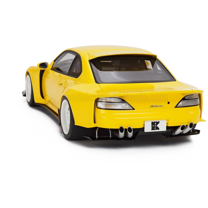 KYOSHO NISSAN SILVIA (S15) KHYZYL SALEEM COUPE 2002 - YELLOW 1/18