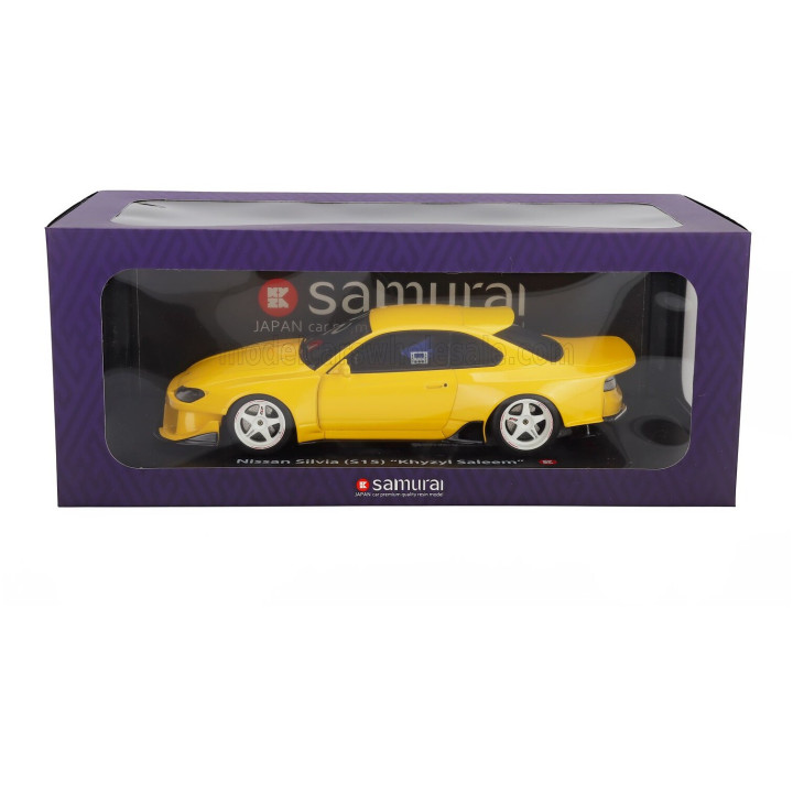 KYOSHO NISSAN SILVIA (S15) KHYZYL SALEEM COUPE 2002 - YELLOW 1/18