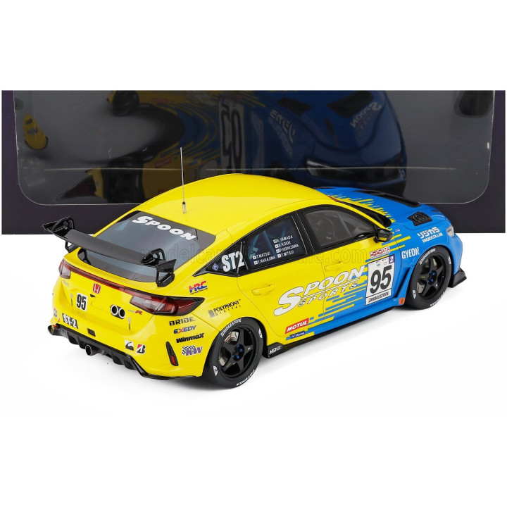 KYOSHO HONDA CIVIC TYPE-R (FL5) N 95 SPOON SPORT 2023 - BLUE YELLOW 1/18