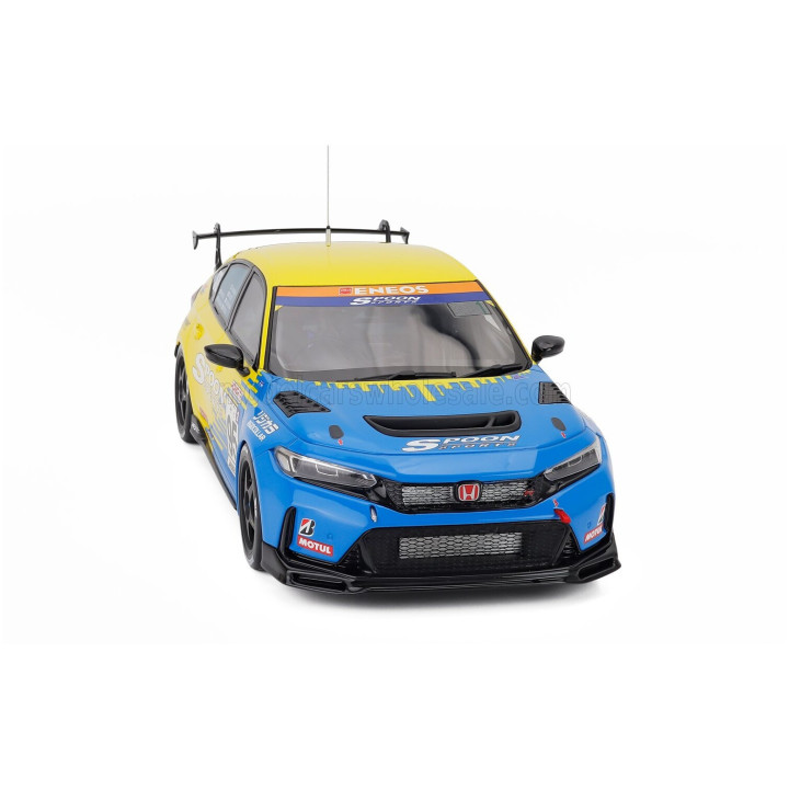 KYOSHO HONDA CIVIC TYPE-R (FL5) N 95 SPOON SPORT 2023 - BLUE YELLOW 1/18