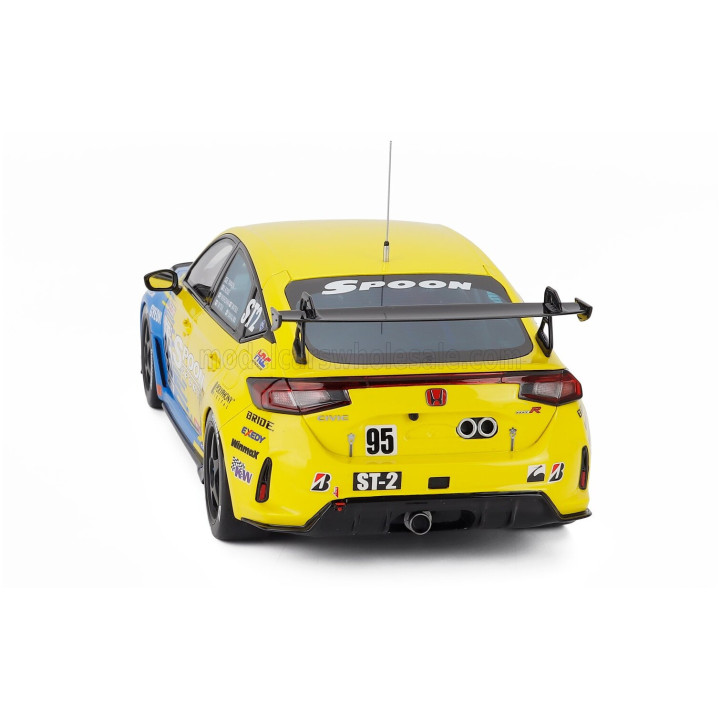 KYOSHO HONDA CIVIC TYPE-R (FL5) N 95 SPOON SPORT 2023 - BLUE YELLOW 1/18