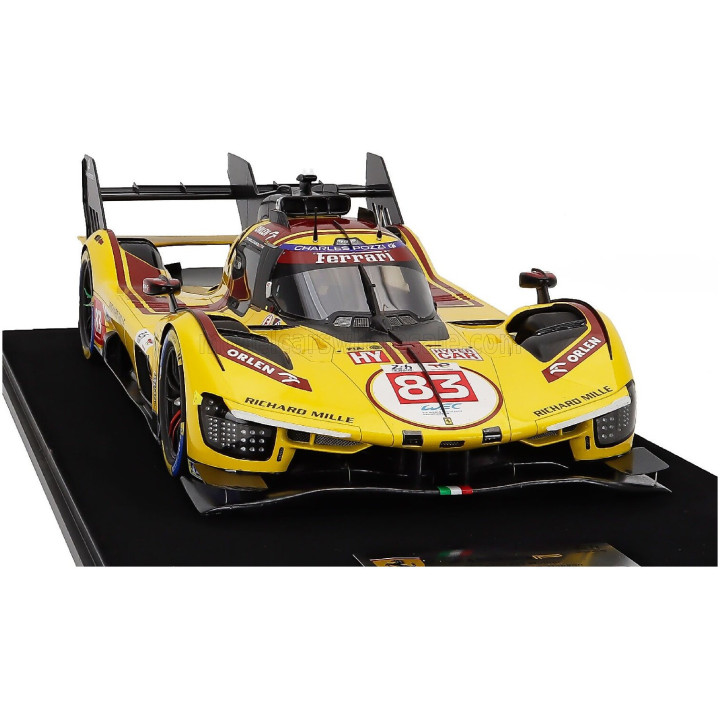 LOOKSMART FERRARI 499P 3.0L TURBO V6 TEAM AF CORSE N 83 WINNER 24h LE MANS 2025 ROBERT KUBICA - PHIL HANSON - YIFEI YE - WITH