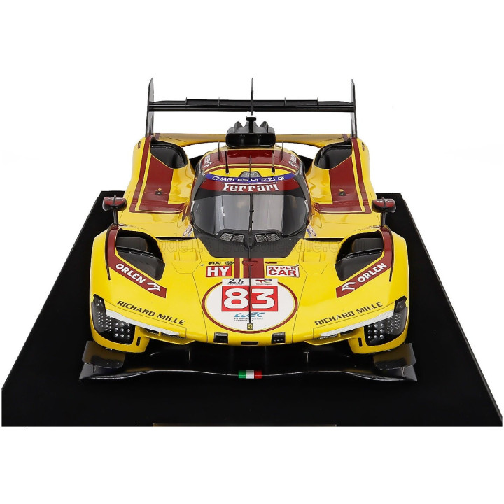 LOOKSMART FERRARI 499P 3.0L TURBO V6 TEAM AF CORSE N 83 WINNER 24h LE MANS 2025 ROBERT KUBICA - PHIL HANSON - YIFEI YE - WITH
