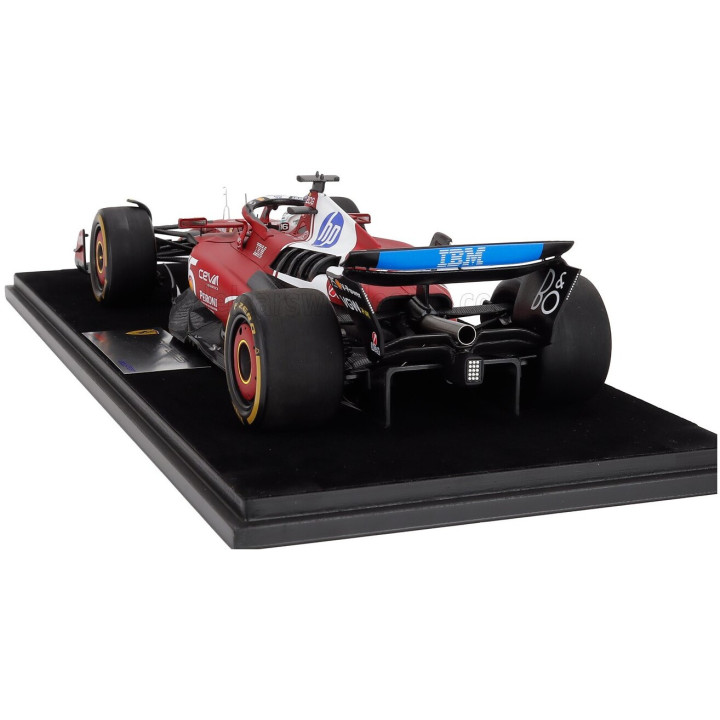LOOKSMART FERRARI F1 SF-25 TEAM SCUDERIA FERRARI HP N 16 2nd MONACO GP 75th SHELL LIVERY 2025 CHARLES LECLERC - CON VETRINA