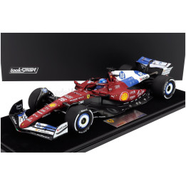 LOOKSMART FERRARI F1 SF-25 TEAM SCUDERIA FERRARI HP N 16 MIAMI GP 2025 CHARLES LECLERC - CON VETRINA - WITH SHOWCASE - RED BLUE
