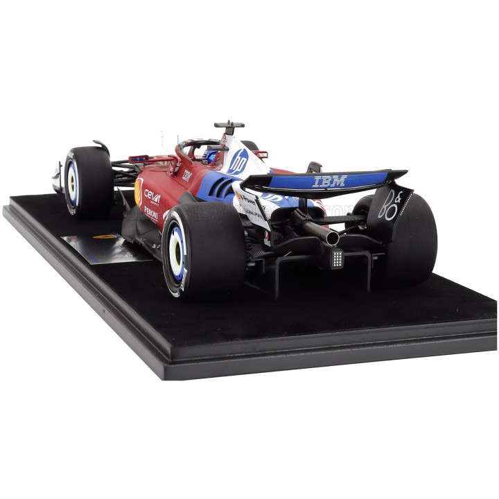 LOOKSMART FERRARI F1 SF-25 TEAM SCUDERIA FERRARI HP N 16 MIAMI GP 2025 CHARLES LECLERC - CON VETRINA - WITH SHOWCASE - RED BLUE