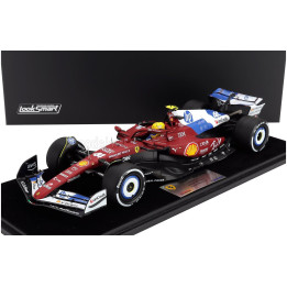LOOKSMART FERRARI F1 SF-25 TEAM SCUDERIA FERRARI HP N 44 MIAMI GP 2025 LEWIS HAMILTON - CON VETRINA - WITH SHOWCASE - RED BLUE